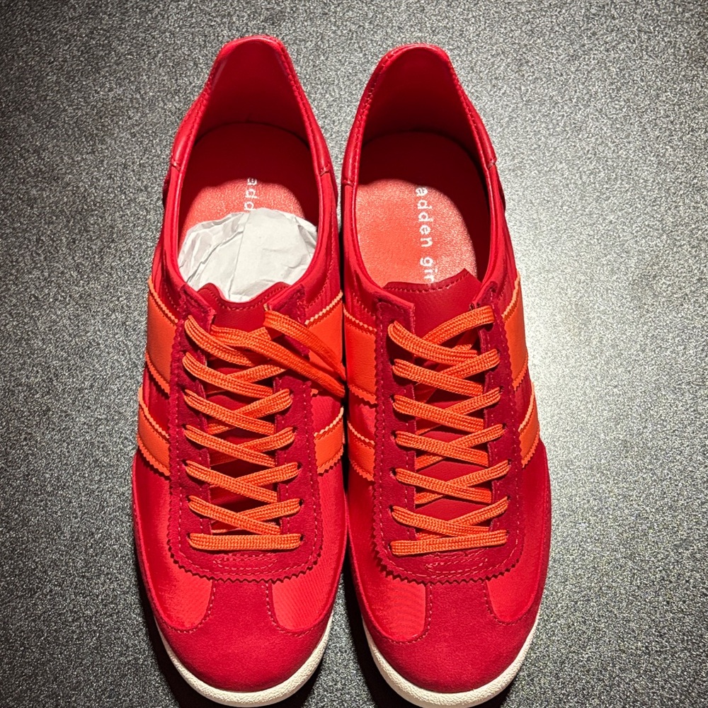 Madden Girl Vibrant Red and Orange Sneakers